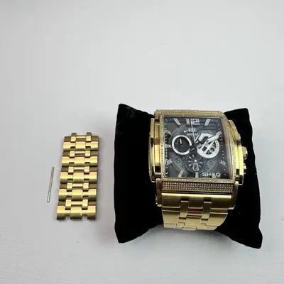 Invicta SHAQ 33741 Men's Watch 47mm 3.28ct Diamond Swiss Ronda Gold Steel - Thumbnail 2