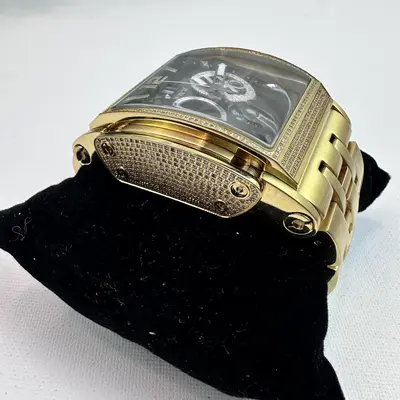 Invicta SHAQ 33741 Men's Watch 47mm 3.28ct Diamond Swiss Ronda Gold Steel - Thumbnail 3
