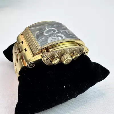 Invicta SHAQ 33741 Men's Watch 47mm 3.28ct Diamond Swiss Ronda Gold Steel - Thumbnail 9