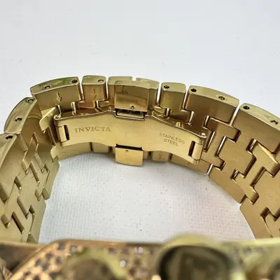 Invicta SHAQ 33741 Men's Watch 47mm 3.28ct Diamond Swiss Ronda Gold Steel - Thumbnail 7