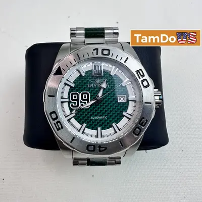 Invicta Jason Taylor 38179 Automatic Men’s Watch, 48mm Steel, Green Dial - Thumbnail 1