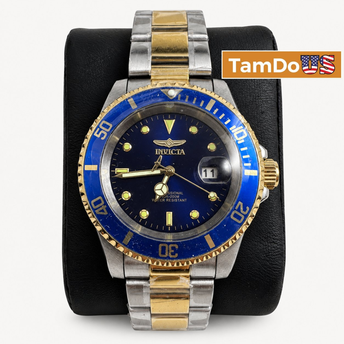 Invicta $495 Pro Diver Men's Watch 40mm, Blue Dial Two Tone Stainless (26972) - Photo 1 - Real photo at TamDo.us