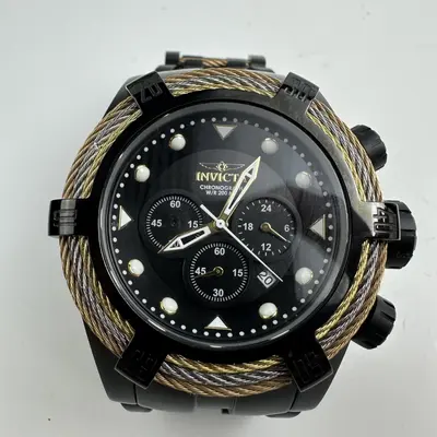 Invicta $929 Bolt Men's Watch 23050 Black 53mm Japan Quartz 200M *Please READ* - Thumbnail 7