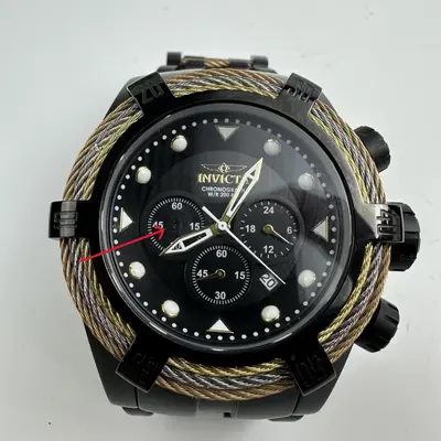 Invicta $929 Bolt Men's Watch 23050 Black 53mm Japan Quartz 200M *Please READ* - Thumbnail 2