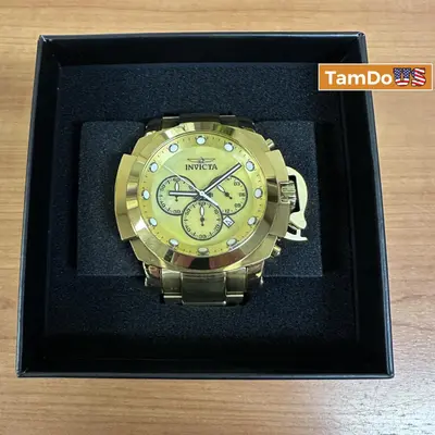 Invicta Coalition Forces 46538 Men's Quartz Watch, 48mm, Stainless Steel, Chrono - Excellent - Real photo at TamDo.us