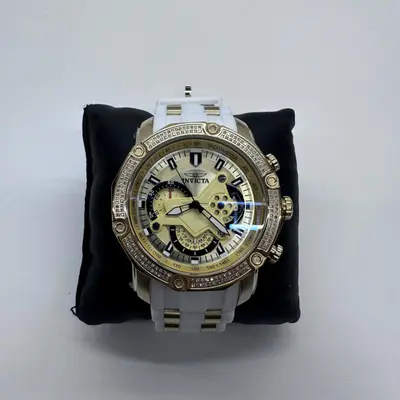 Invicta Pro Diver 38002 Men's Watch 0.6216ct Diamond 50mm White Gold-Tone Quartz - Thumbnail 2