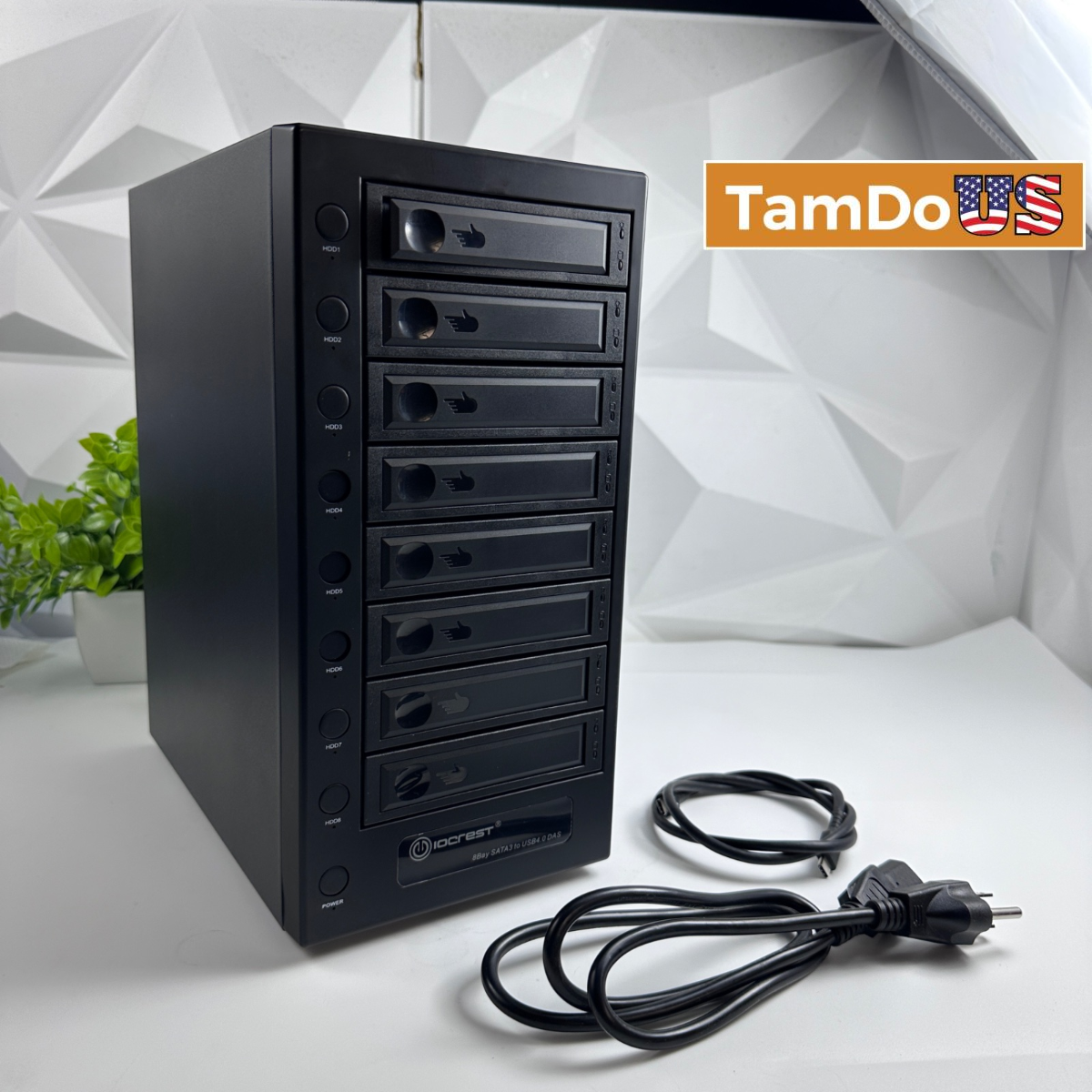 IOCREST 8-Bay SATA3 to USB4.0 DAS Enclosure 40Gbps Type-C 3.5" 2.5" SY-ENC50129 - Photo 1 - Real photo at TamDo.us