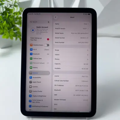 iPad mini (6th generation) Wi-Fi + Cellular | 64GB | Blue - Thumbnail 4
