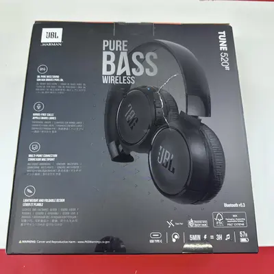 JBL Tune 520BT Wireless On-Ear Headphones Black, Pure Bass Sound - Thumbnail 6