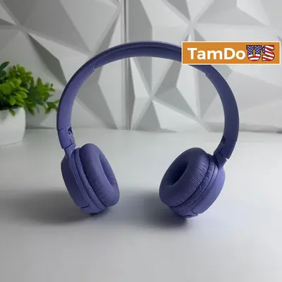 JBL Tune 520BT Wireless On-Ear Headphones Pure Bass Sound Bluetooth 5.3 Purple - Thumbnail 1