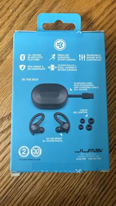 JLab GO Air Sport True Wireless Earbuds, Gym & Work Out Headphones, Bluetooth - Thumbnail 9