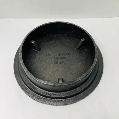 Jones Stephens S36-008 Cast Iron Sewer Cleanout Frame & Cover 8" Lid Assembly - Thumbnail 5