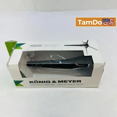 K&M 15222 Clarinet Stand Black Foldable Portable Instrument Holder - New - Real photo at TamDo.us