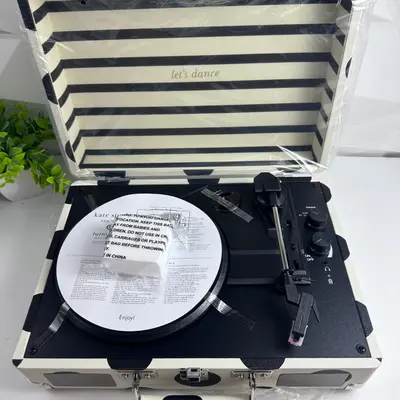 Kate Spade New York Wireless Portable Record Player Bluetooth 3-Speed - Thumbnail 2