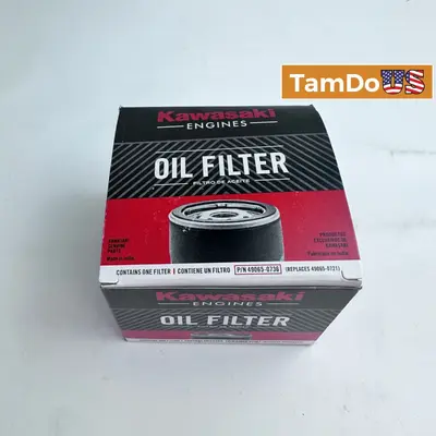 Kawasaki 49065-0736 OEM Engine Oil Filter FOR Lawn Mower Replaces 49065-0721 - New - Real photo at TamDo.us