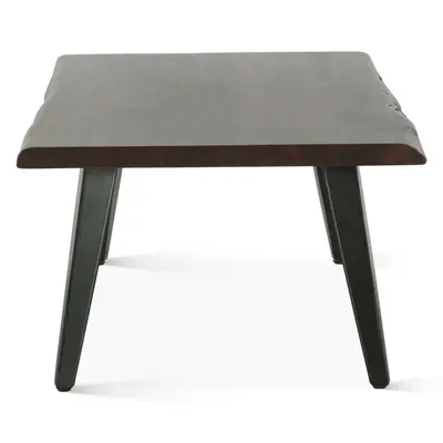 Kennedy 50" Coffee Table, Walnut Base, Black Powder Coated Metal Frame - Thumbnail 4
