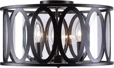 Kenroy Home Prince 3-Light Flush Mount Ceiling Fixture Oil Rubbed Bronze Finish - Thumbnail 5