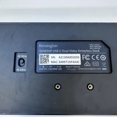 Kensington SD4850P USB-C Dual Video Driverless Docking Station - Thumbnail 4