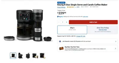 Keurig K-Duo G2 K5600 Single Serve Coffee Maker - Thumbnail 8