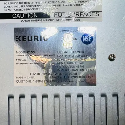 Keurig K155 Commercial & Household K-Cup Single Serve Coffee Maker Silver - Thumbnail 10