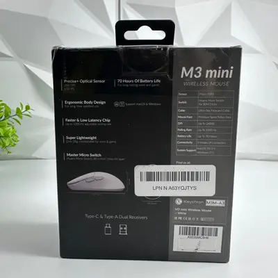 Keychron M3 Mini Wireless Mouse 26000 DPI 1000Hz 55g Ultra Lightweight White Box - Thumbnail 9