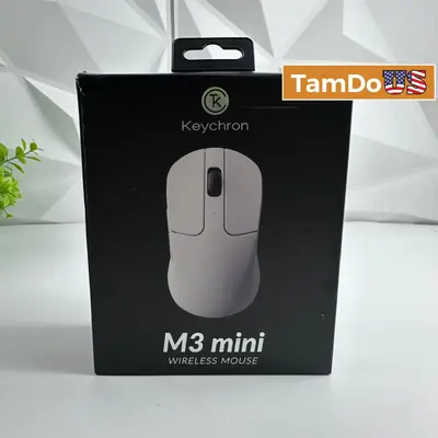 Keychron M3 Mini Wireless Mouse 26000 DPI 1000Hz 55g Ultra Lightweight White Box - New Open Box - Real photo at TamDo.us