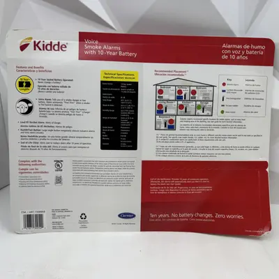Kidde P3010B 10-Year Battery Photoelectric Voice Smoke Alarms (2-Pack) - Thumbnail 2