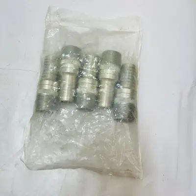 King Combination 1-1/4" Pipe x Hose Nipple, 5-Pack, SC40 Shank, for Industrial - Thumbnail 2