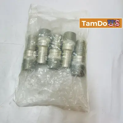 King Combination 1-1/4" Pipe x Hose Nipple, 5-Pack, SC40 Shank, for Industrial - Thumbnail 1