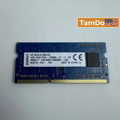Kingston 4GB DDR3L Laptop RAM PC3L-12800S 1600MHz SO-DIMM - Thumbnail 1