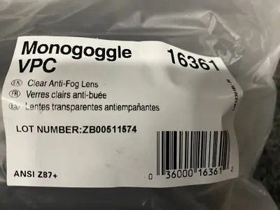 KleenGuard V80 Monogoggle VPC Safety Goggles Clear Anti-Fog Lens 1 Case - Thumbnail 1