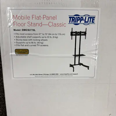 Tripp Lite Mobile Flat-Panel TV Floor Stand Cart Height-Adjustable LCD 32"-70" Displays - Thumbnail 2