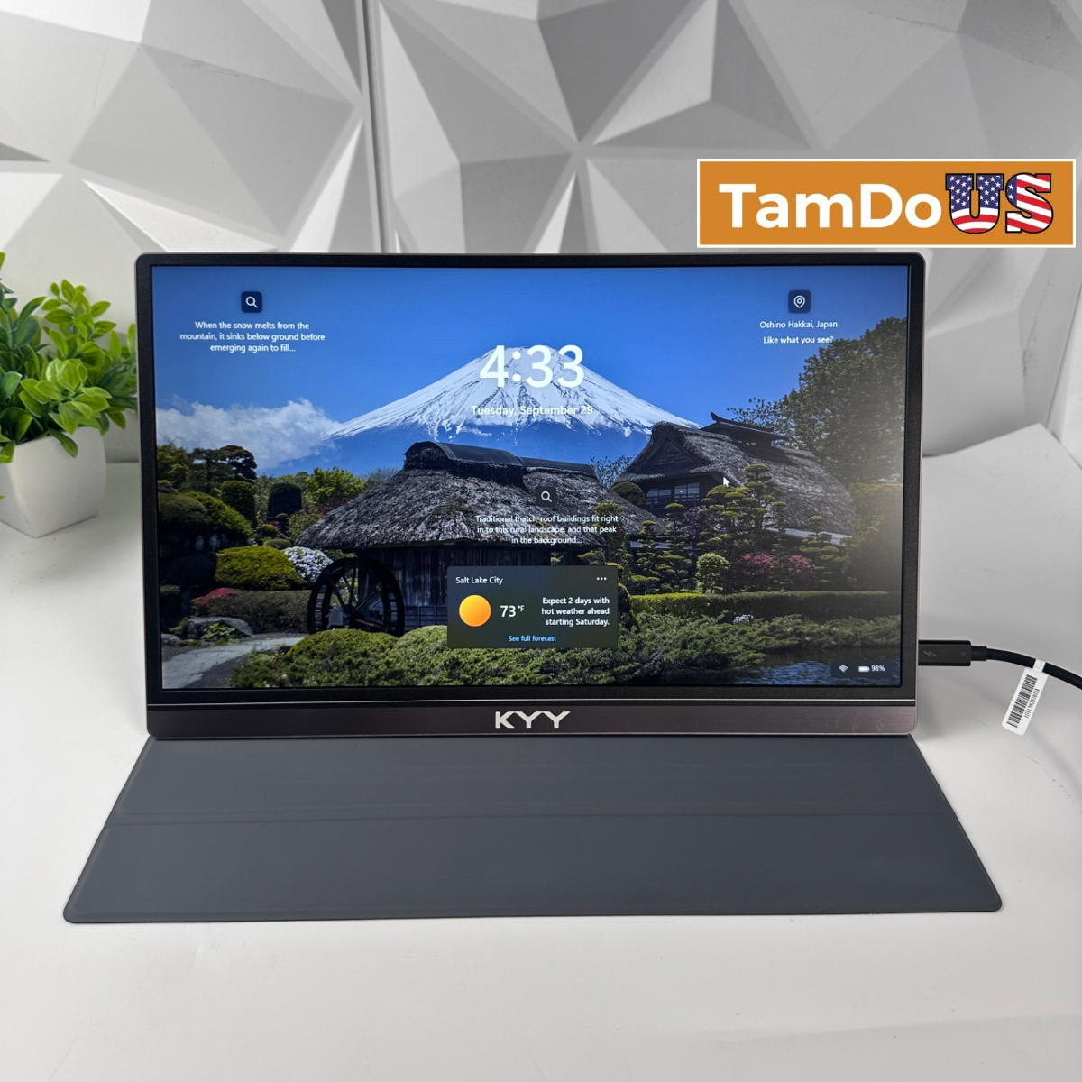 KYY K3 15.6" FHD Portable Monitor, 1080P IPS, Type-C Mini HDMI Built-in Speakers - Photo 1 - Real photo at TamDo.us