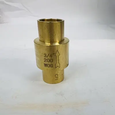 Lead-Free Brass Check Valve CFI 3/4" FNPT, 200 WOG, One-Way Flow Control - Thumbnail 1