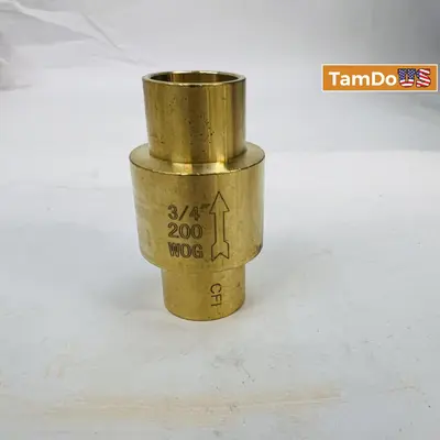 Lead-Free Brass Check Valve CFI 3/4" FNPT, 200 WOG, One-Way Flow Control - Thumbnail 5