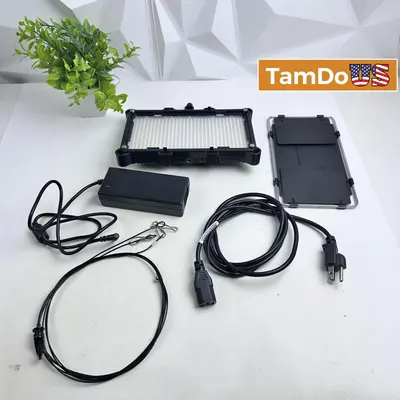 LED Video Light Panel Bi-Color 3200K-5600K w/ Power Adapter & Barn Doors - Thumbnail 1