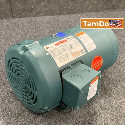 LEESON Wattsaver 2 HP 1745 RPM 3 Phase Electric Motor 145TC TEFC 121181.00 - Good - Real photo at TamDo.us