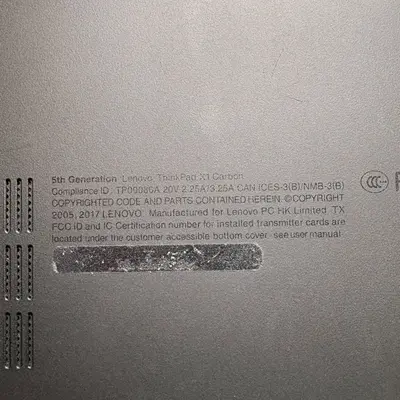 Lenovo ThinkPad X1 Carbon 5th Gen, 14" FHD, i7-7600U, 16GB, 256GB - Thumbnail 5