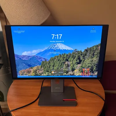Lenovo ThinkVision P24QD-40 23.8" QHD 2560x1440 IPS Borderless Office PC Monitor - Thumbnail 4