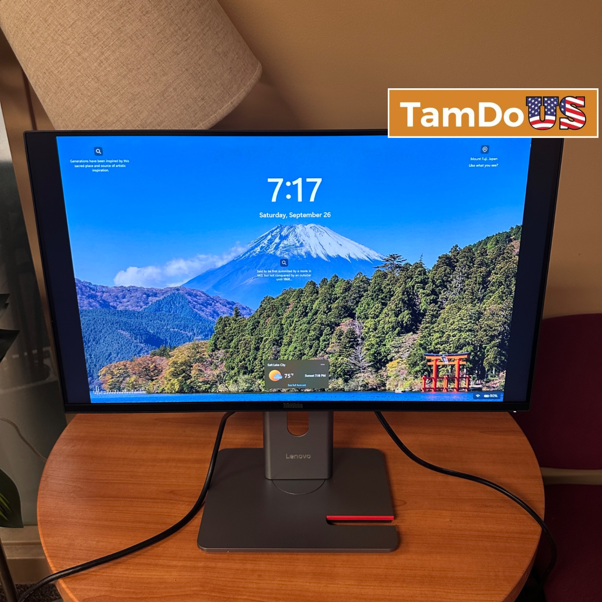 Lenovo ThinkVision P24QD-40 23.8" QHD 2560x1440 IPS Borderless Office PC Monitor - Photo 1 - Real photo at TamDo.us