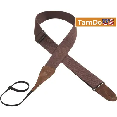 Levy’s MC8A-BRN 2" Wide Brown Cotton Guitar Strap - New - Real photo at TamDo.us