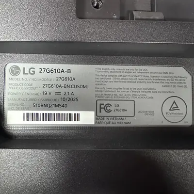 LG UltraGear 27G610A-B 27" QHD 1440p 200Hz 1ms IPS HDR400 Gaming Monitor - Thumbnail 7