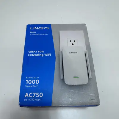Linksys AC750 Boost WIFI Range Extender White Up To 1000 Sq ft - New - Real photo at TamDo.us