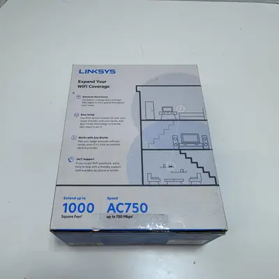 Linksys AC750 Boost WIFI Range Extender White Up To 1000 Sq ft - Thumbnail 2