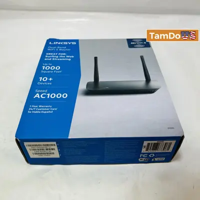 Linksys E5350 - AC1000 Dual-Band Wifi 5 Router, 10+ Devices, Up to 1000sqft - Thumbnail 8