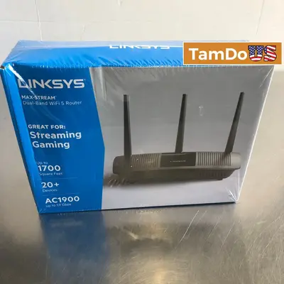 Linksys EA7450 AC1900 Max-Stream Dual-Band WiFi Router MU-MIMO, Gigabit Ethernet - Thumbnail 1