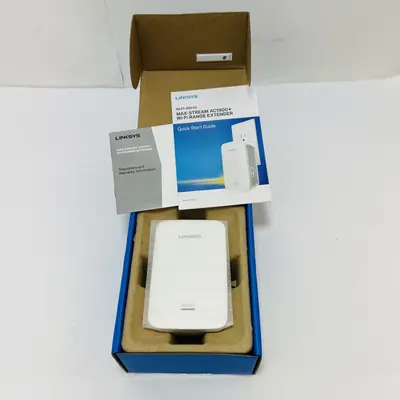 Linksys RE7000 Max-Stream AC1900 Dual-Band Wi-Fi Range Extender, MU-MIMO, White - Thumbnail 3
