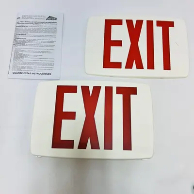 Lithonia LED Quantum Exit Sign Red Battery Backup 11.75"x2"x7.37" 120/277V - Thumbnail 3