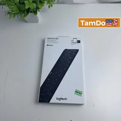 Logitech Keys-To-Go Ultra Slim Bluetooth Keyboard for iPhone, iPad, Apple TV - Thumbnail 1