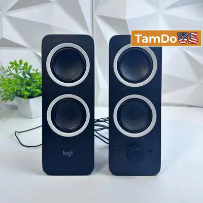 Logitech Z200 Multimedia Speakers 2.0 Desktop Computer Sound System Black - Thumbnail 1